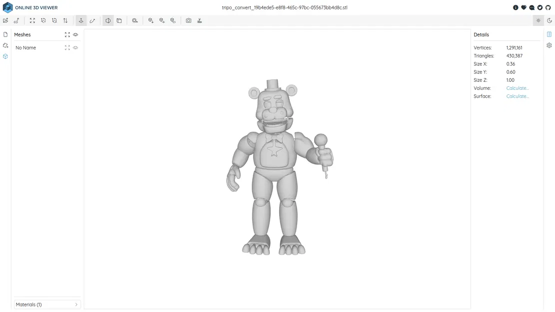 Mô hình 3D nhân vật Lefty từ game FNAF - Image 1