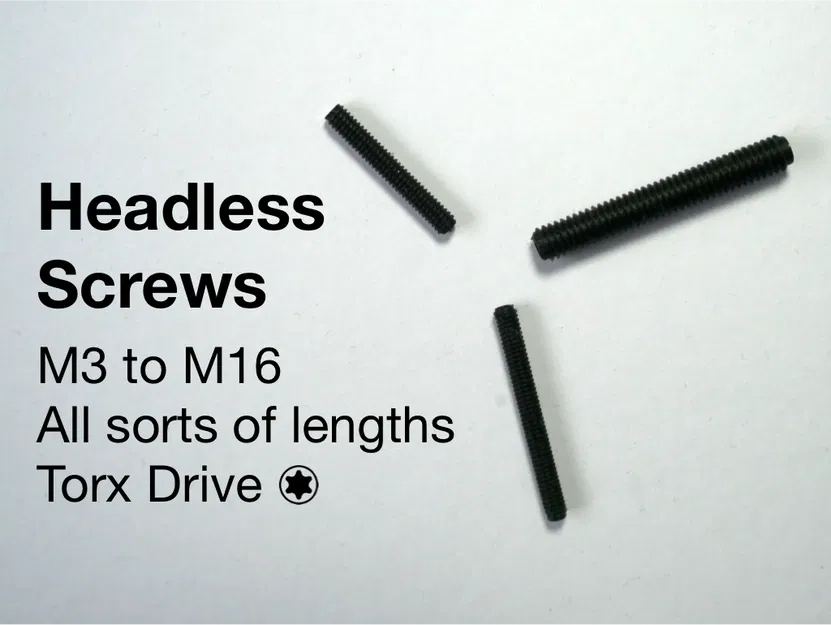 Ốc vít không đầu Torx M3 - M16 với nhiều kích thước (kèm file STEP) - Image 2
