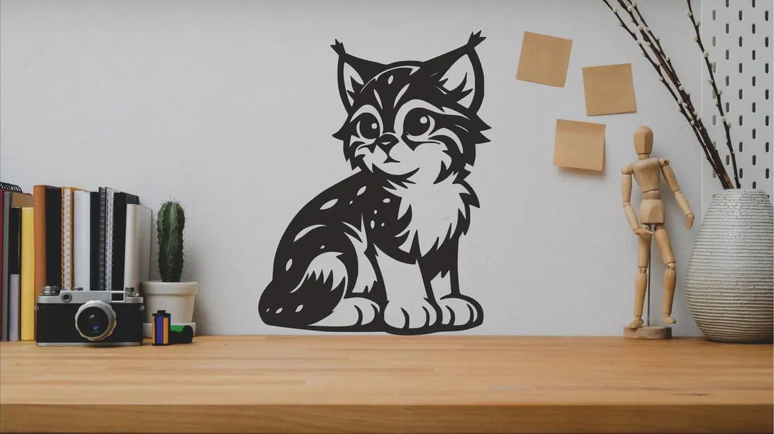 WallArt Cat 008 - Mẫu trang trí treo tường 3D hiện đại - Image 1
