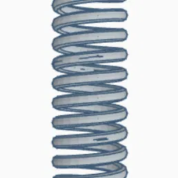 Lò xo in 3D (spring - pružina) thay thế cho chi tiết cơ khí