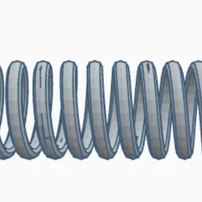 Lò xo in 3D (spring - pružina) thay thế cho chi tiết cơ khí