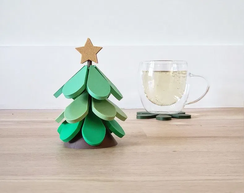 Đế lót ly hình cây thông Noel (Christmas Tree Coaster) - Image 11