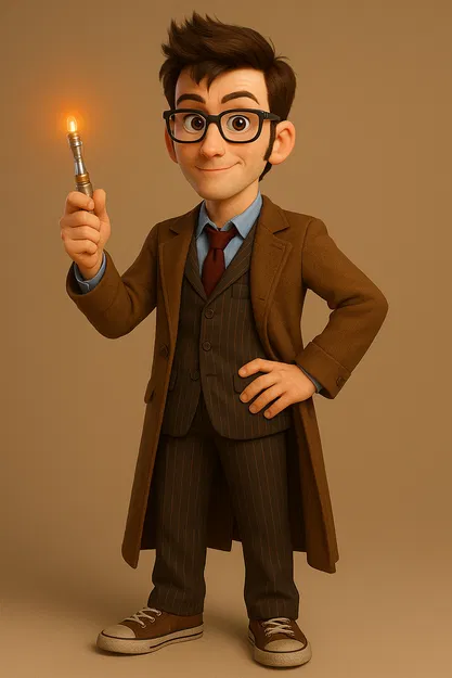 Mô hình 3D The 10th Doctor - Doctor Who (David Tennant) độc đáo - Image 1