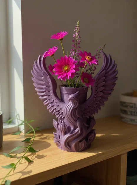 Chậu cây Phượng Hoàng Đỏ – Mẫu chậu chim thần thoại đầy ấn tượng - Image 1