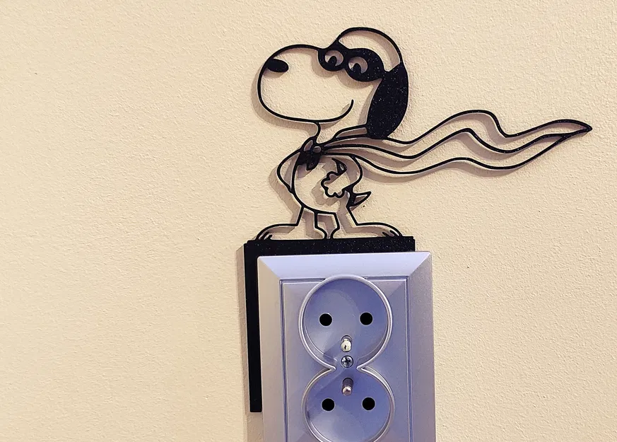 Mô hình trang trí công tắc/ổ cắm hình Snoopy – File in 3D 20 - Image 1