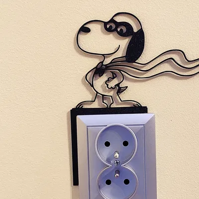 Mô hình trang trí công tắc/ổ cắm hình Snoopy – File in 3D 20