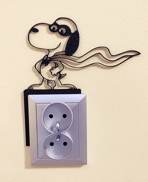 Mô hình trang trí công tắc/ổ cắm hình Snoopy – File in 3D 20 - Image 3