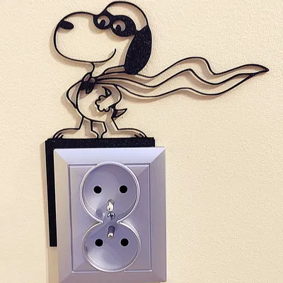 Mô hình trang trí công tắc/ổ cắm hình Snoopy – File in 3D 20
