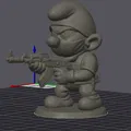 Mô hình 3D nhân vật Smurf đặc nhiệm phong cách Counter Strike - Thumbnail 2