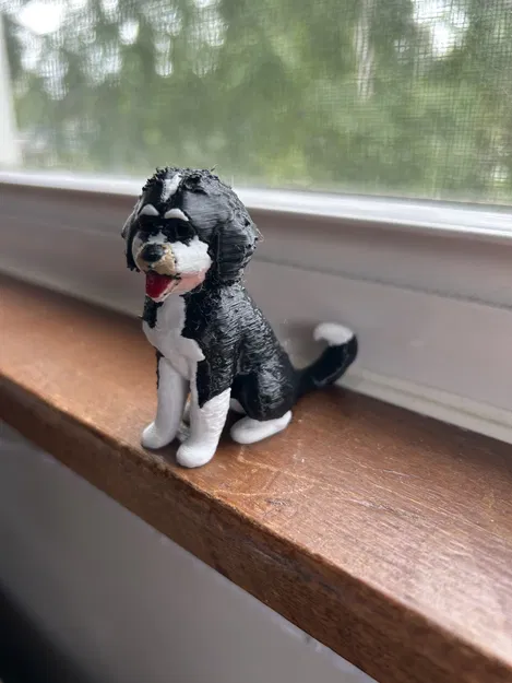 Tượng Chó Bernedoodle (In đa màu hoặc đơn sắc) - Image 1