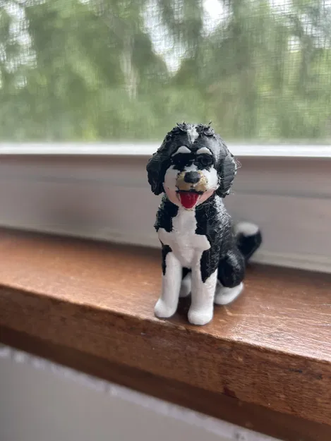 Tượng Chó Bernedoodle (In đa màu hoặc đơn sắc) - Image 2