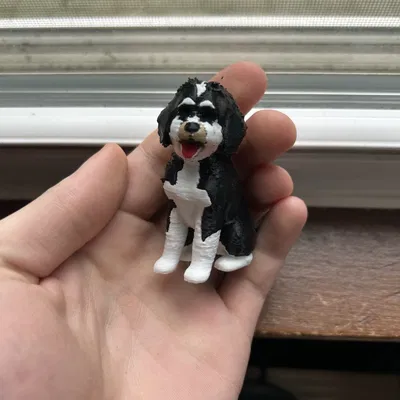 Tượng Chó Bernedoodle (In đa màu hoặc đơn sắc)
