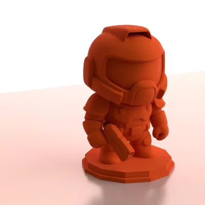 Mô hình Doom Guy Chibi 3D cực đáng yêu cho game thủ