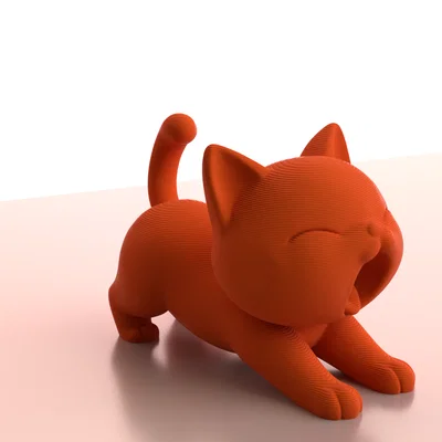 Mô hình chú mèo ngáp đáng yêu - In 3D dễ dàng và sinh động