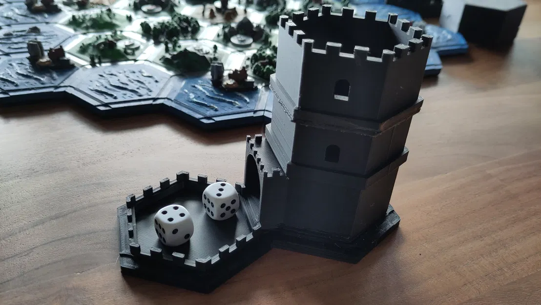 Tháp đổ xúc xắc Catan (Dạng lắp ráp modular) - Image 1