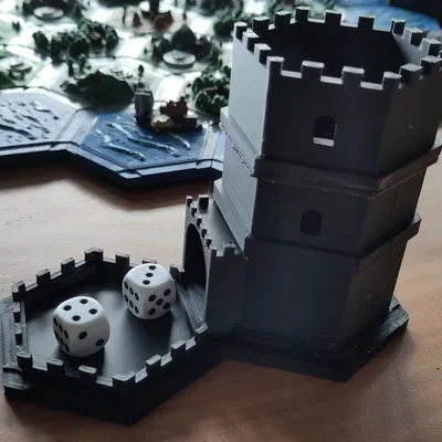 Tháp đổ xúc xắc Catan (Dạng lắp ráp modular)