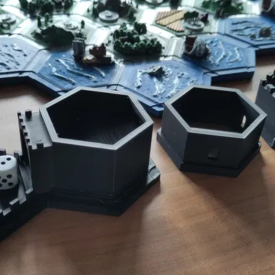 Tháp đổ xúc xắc Catan (Dạng lắp ráp modular)