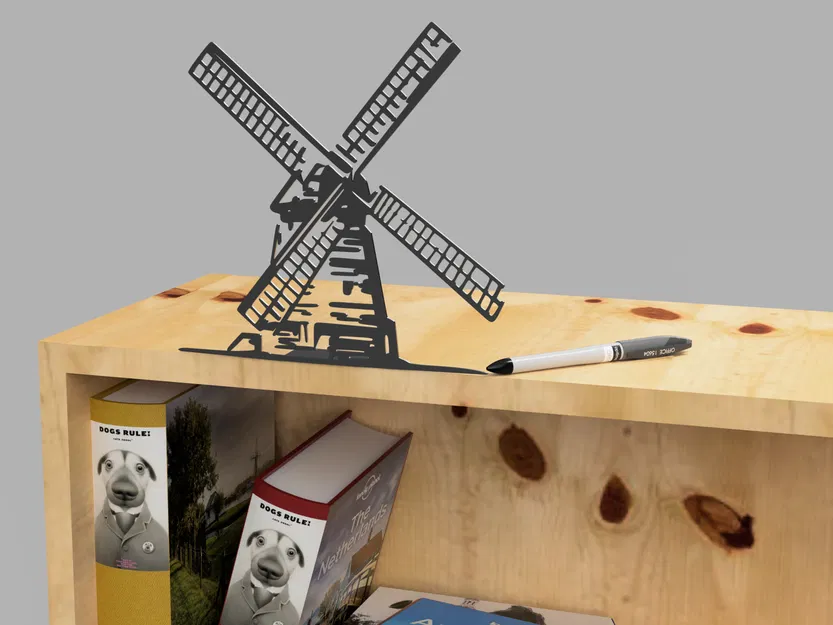 Mô hình trang trí cối xay gió Hà Lan (Dutch Windmill) in 3D - Image 1