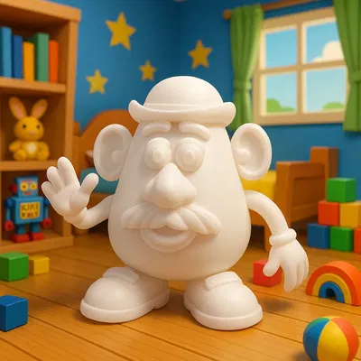 Mô hình 3D Ông Đầu Khoai Tây (Monsieur Patate) phong cách Pixar