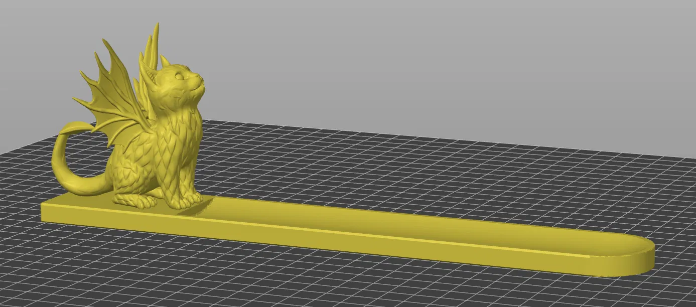 Đế Cắm Nhang Hình Mèo Rồng Với Lỗ Cắm Ở Miệng - Image 2