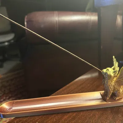 Đế Cắm Nhang Hình Mèo Rồng Với Lỗ Cắm Ở Miệng