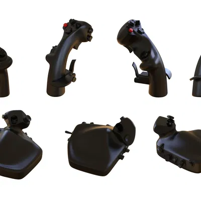 Mô hình tay cầm lái và tay ga F-35 Grip & Throttle 3D