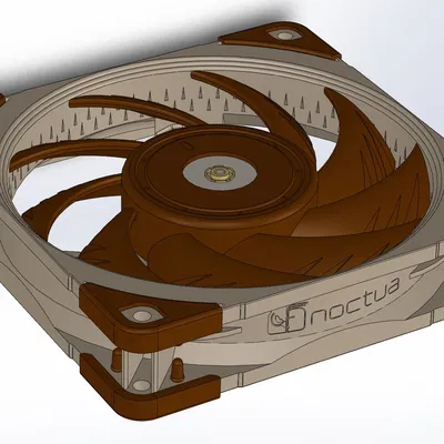 Mô hình 3D quạt tản nhiệt Noctua NF-A12x25 chất lượng cao