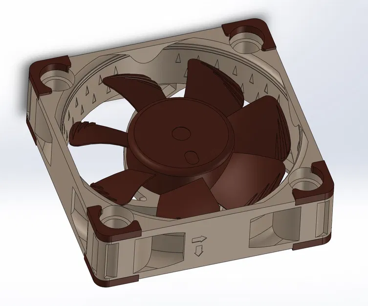 Mô hình 3D quạt tản nhiệt Noctua NF-A4x10 độ chính xác cao - Image 1