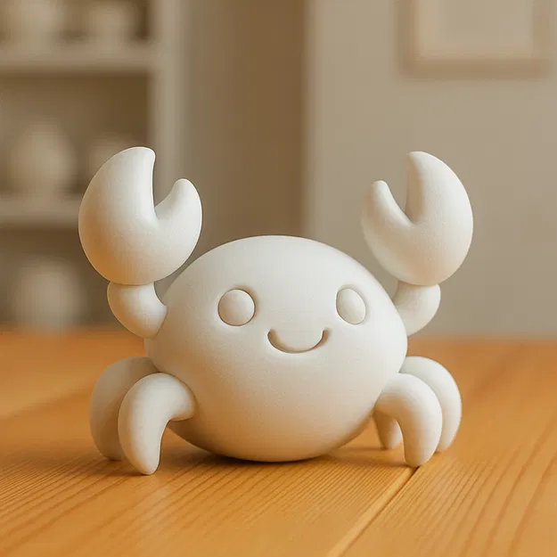 Mô hình 3D chú cua mỉm cười đáng yêu (Smiling Crab) - Image 1