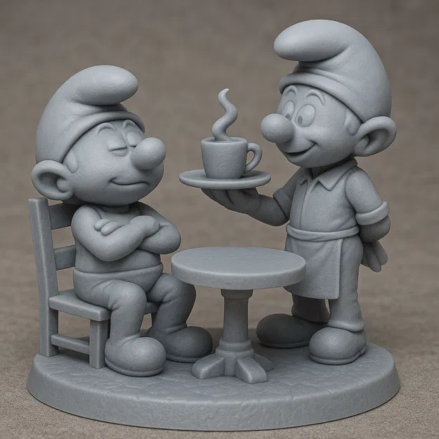 Diorama Quán Cà Phê Xì Trum - Góc Thư Giãn Ở Làng Xì Trum - Image 1