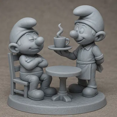 Diorama Quán Cà Phê Xì Trum - Góc Thư Giãn Ở Làng Xì Trum