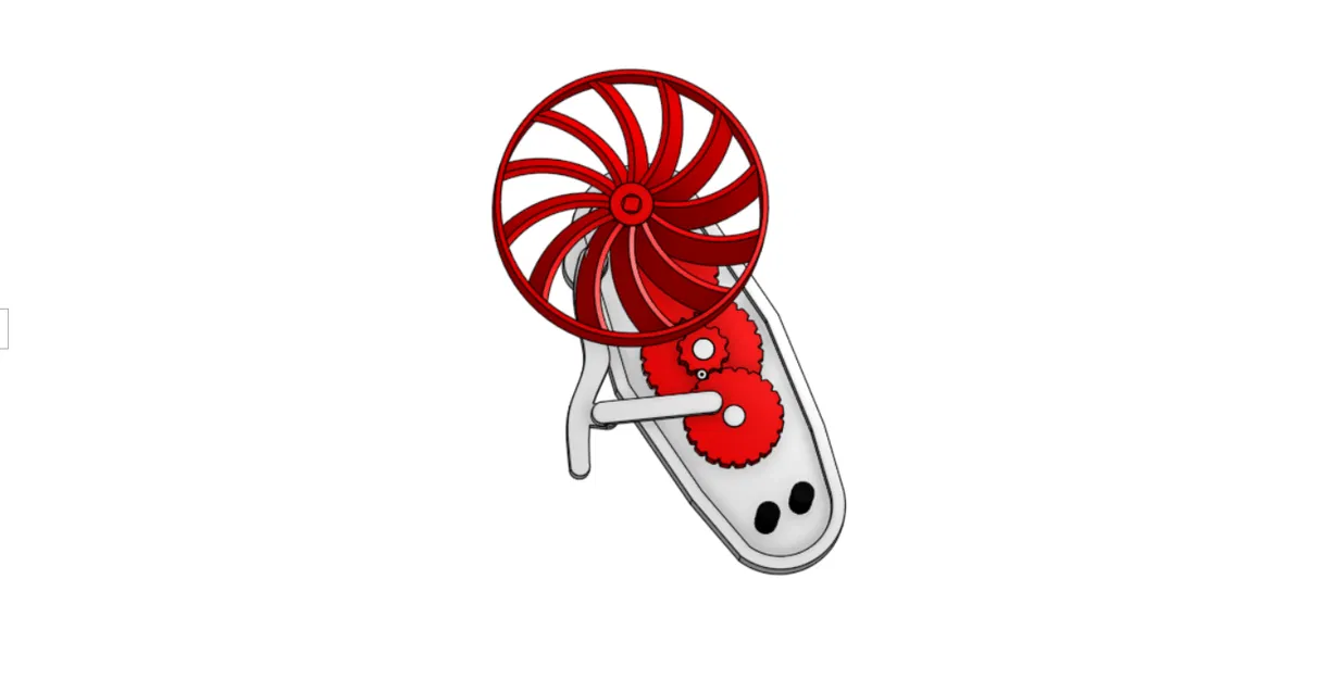 Quạt cầm tay cơ học Squeeze Fan - Dự án 3D đầy thú vị - Image 2