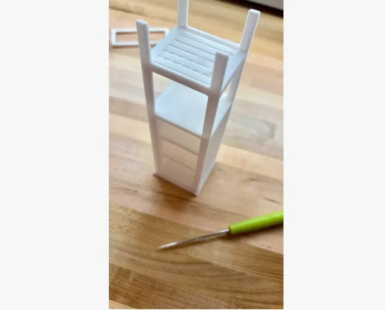 Tủ kệ nhà tắm tỉ lệ 1:12 cho nhà búp bê - Phong cách Ikea - Image 3