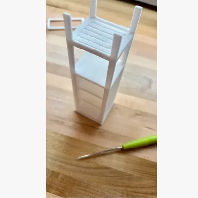 Tủ kệ nhà tắm tỉ lệ 1:12 cho nhà búp bê - Phong cách Ikea