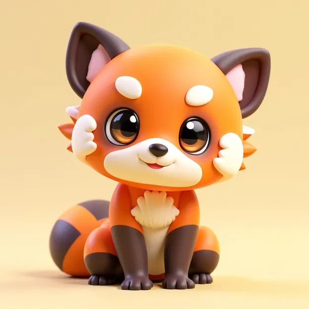 Mô hình Gấu Trúc Đỏ (Red Panda) đáng yêu - File in 3D chất lượng - Image 1