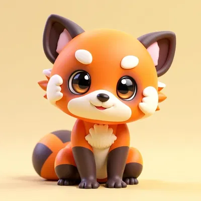 Mô hình Gấu Trúc Đỏ (Red Panda) đáng yêu - File in 3D chất lượng