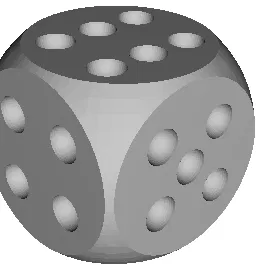 Mô hình xúc xắc Dice V2 thiết kế đơn giản dễ in 3D