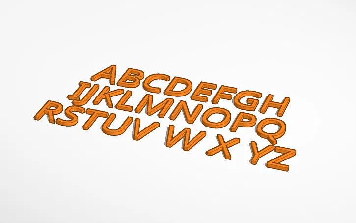 Bộ chữ cái in hoa (Uppercase Alphabet) 3D đơn giản, dễ in - Image 1