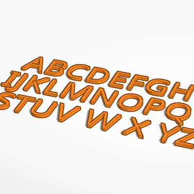 Bộ chữ cái in hoa (Uppercase Alphabet) 3D đơn giản, dễ in