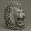Mô hình tượng sư tử phong cách Punk - File STL độc đáo - Thumbnail 1