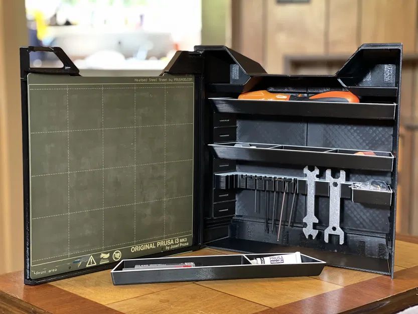 Khay lưu trữ dụng cụ gắn hông cho Prusa Core One (nam châm 20x10x5mm) - Image 1