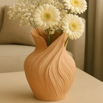 Ripple Bloom – Mẫu bình hoa 3D cách điệu