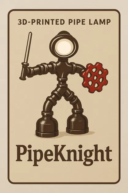 PipeKnight - Đèn ngủ robot ống nước in 3D độc đáo - Image 2