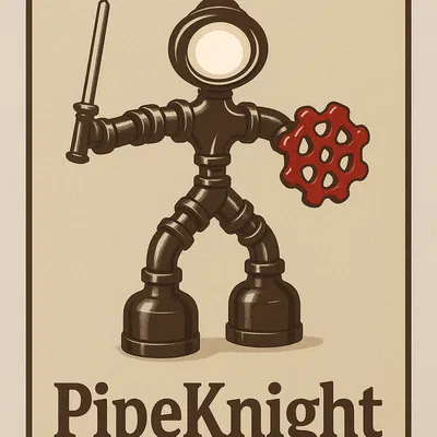 PipeKnight - Đèn ngủ robot ống nước in 3D độc đáo