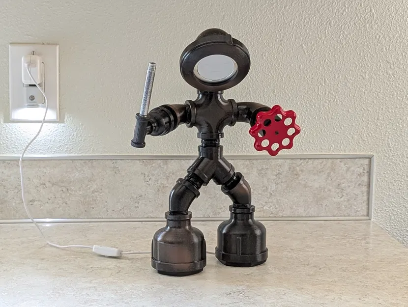 PipeKnight - Đèn ngủ robot ống nước in 3D độc đáo - Image 3