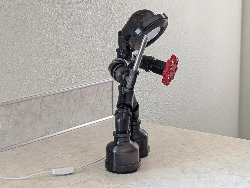 PipeKnight - Đèn ngủ robot ống nước in 3D độc đáo - Image 4