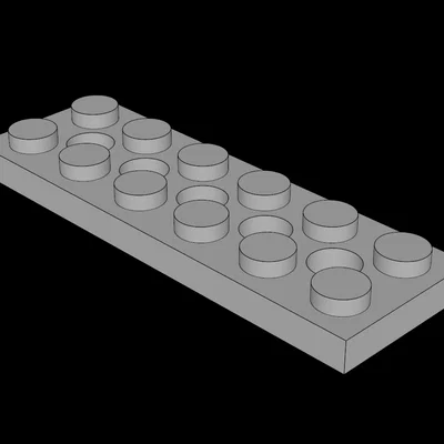 Tấm lắp ghép Technic 2x6 có lỗ - Phụ kiện in 3D tương thích Lego