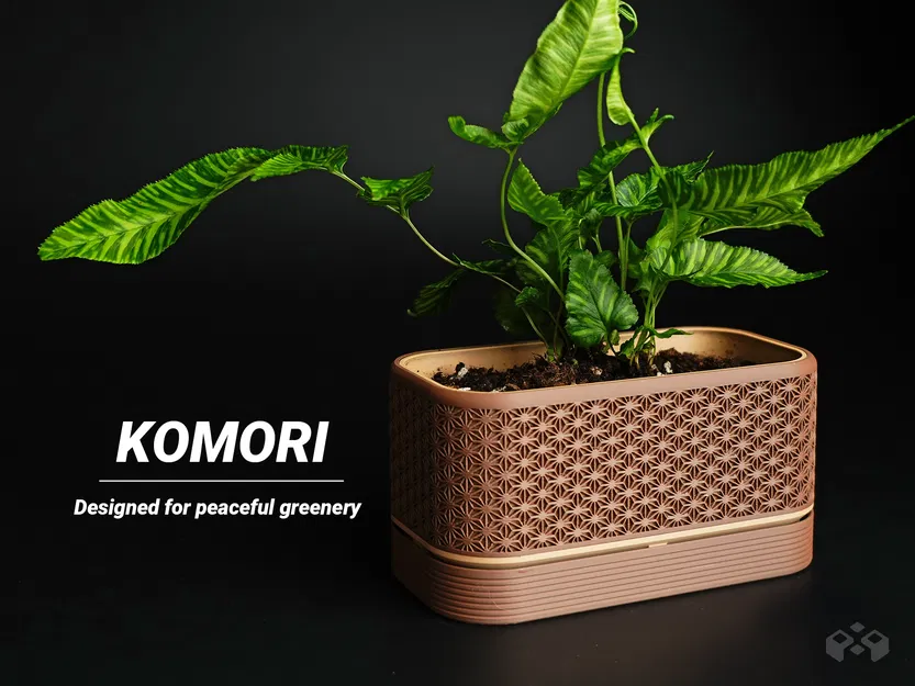 Chậu cây Komori với đế chứa nước tiện dụng - Image 1