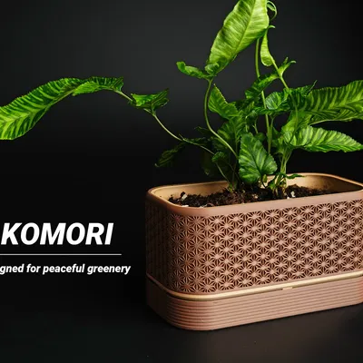 Chậu cây Komori với đế chứa nước tiện dụng