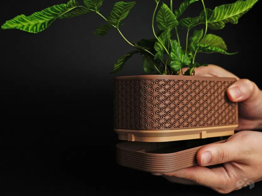 Chậu cây Komori với đế chứa nước tiện dụng - Image 3